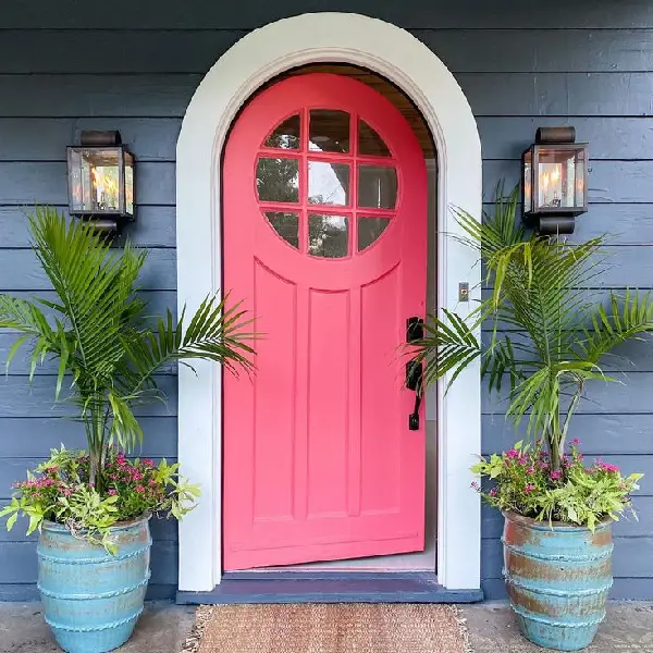 pink front door